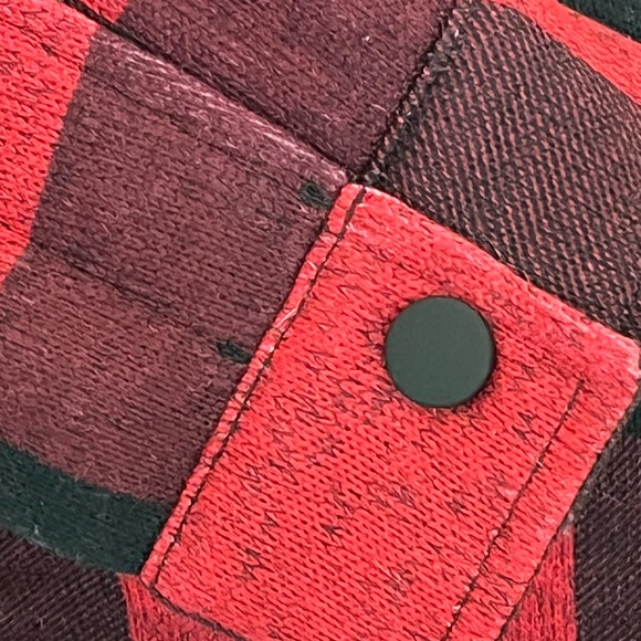 Lands End Women’s Snap Front Longer Plaid Jacket Size XS Red Black Buffalo Plaid - Picture 4 of 9